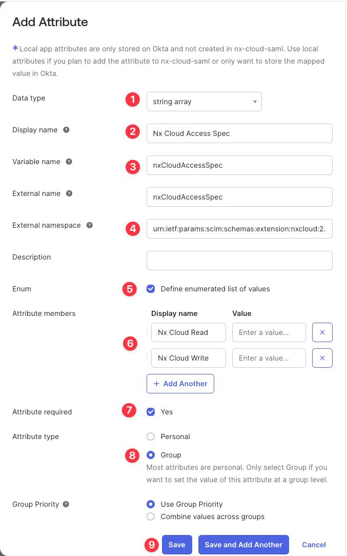 Configure Nx Cloud access specification attribute